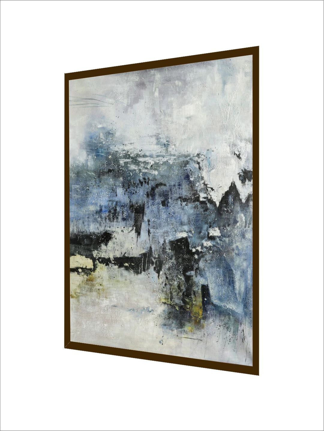 Midnight Blues and Silent Yellows - Sky Abstract Wall Art