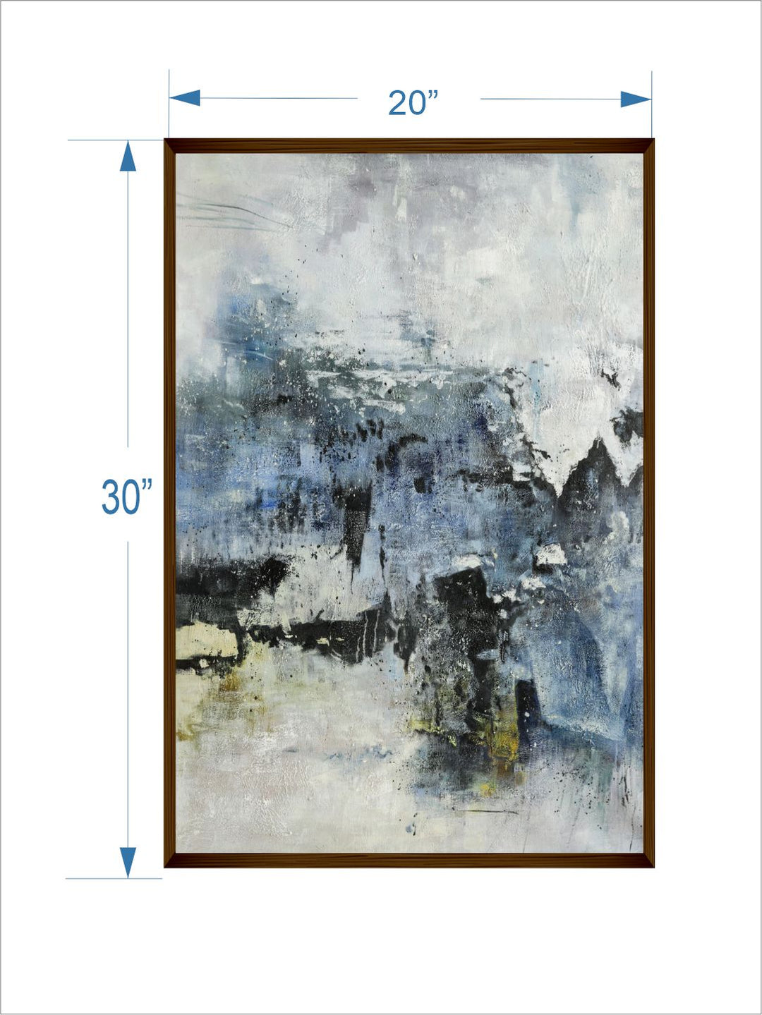 Midnight Blues and Silent Yellows - Sky Abstract Wall Art