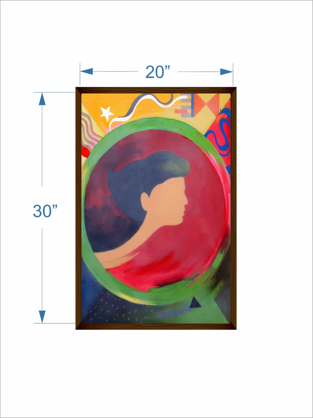 "Multicoloured Abstract Painting Wall Art''