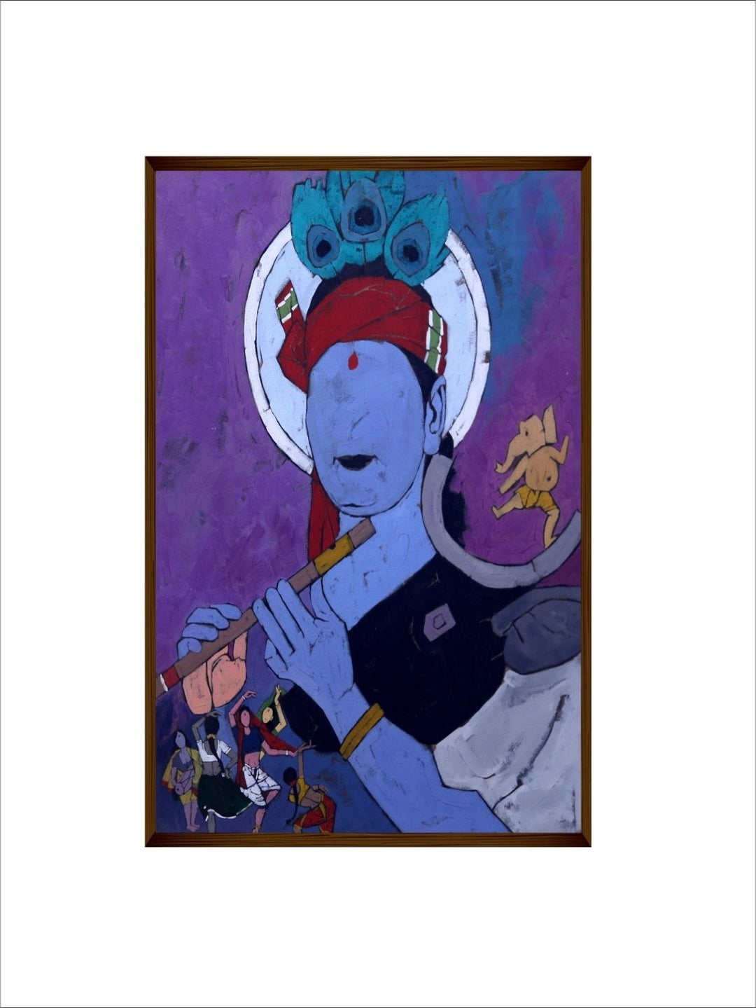 Harmony of Celestial Beings - Lord Krishna Wall Art