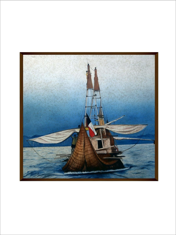 Moonlit Ocean Odyssey - Multicolor Canvas Painting