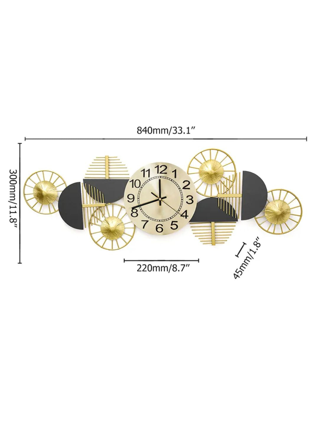 Abstract shaped wall clock