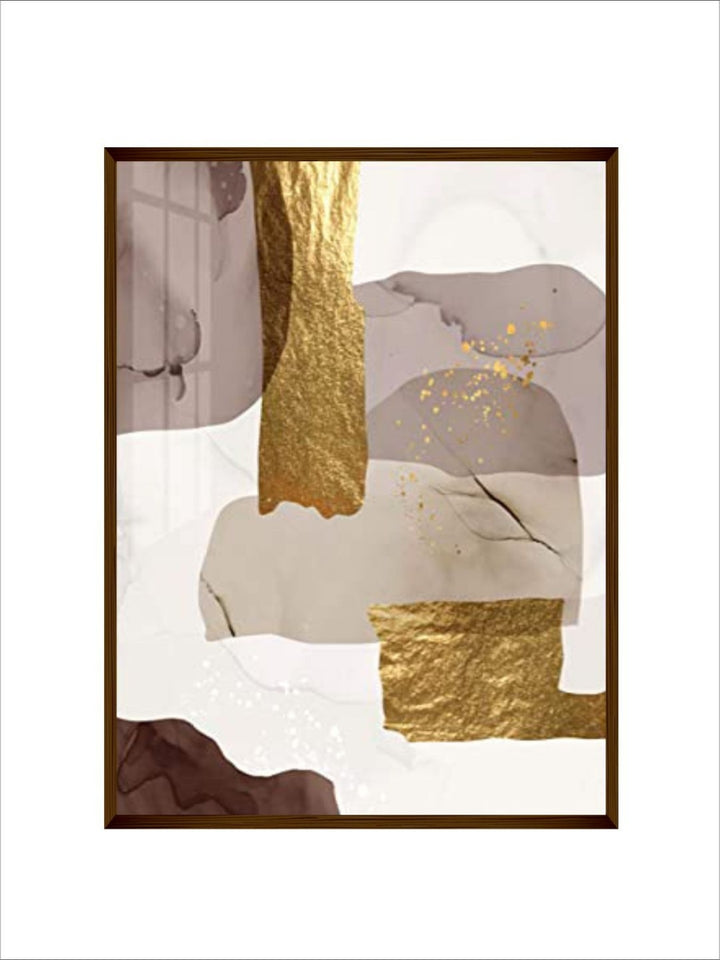 Nature?s Gilded Embrace - Brown Canvas Art