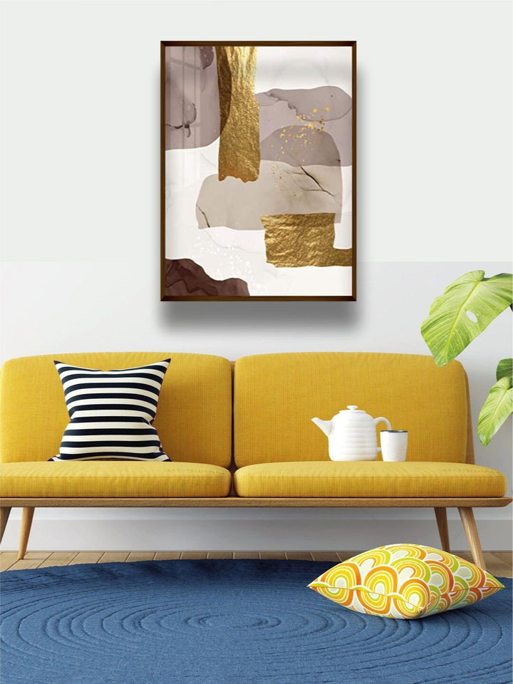 Nature?s Gilded Embrace - Brown Canvas Art