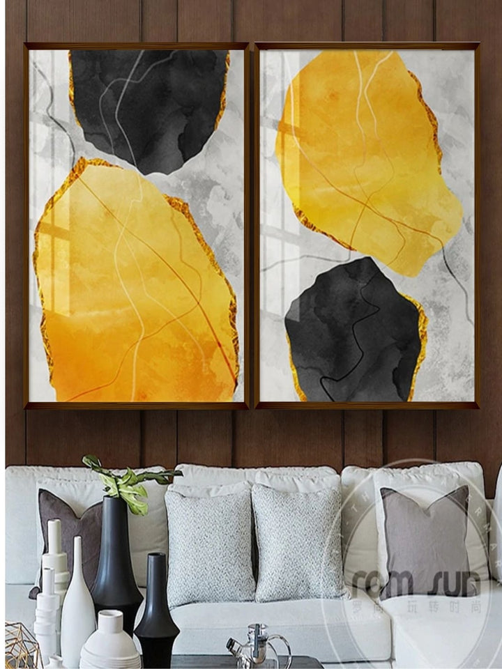Sunrise Over Mysterious Depths - Triptych Canvas Art