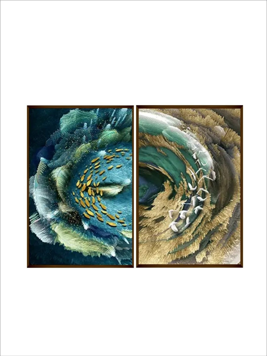 Eternal Aqua Bloom - Green Sea Painting