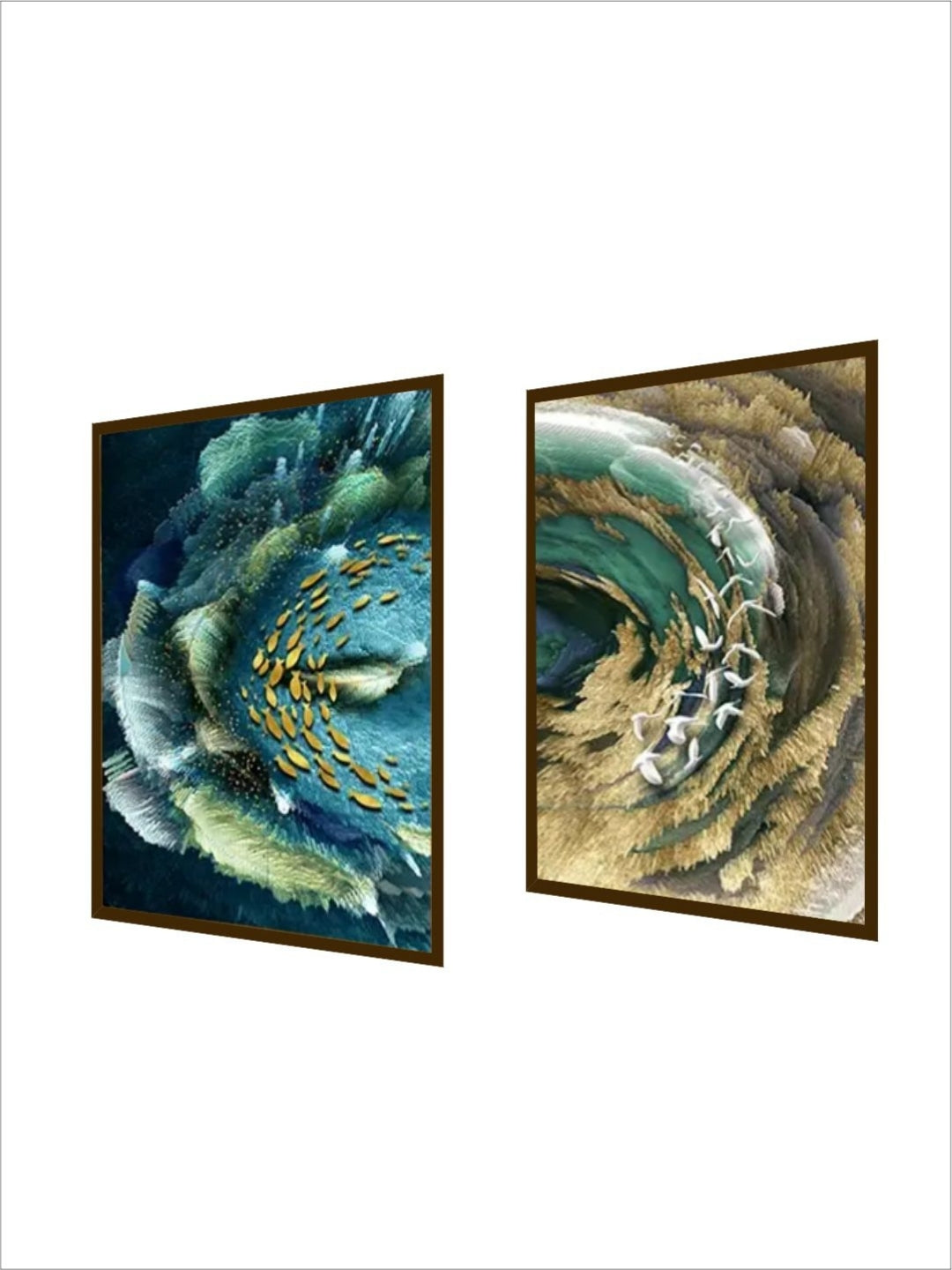 Eternal Aqua Bloom - Green Sea Painting