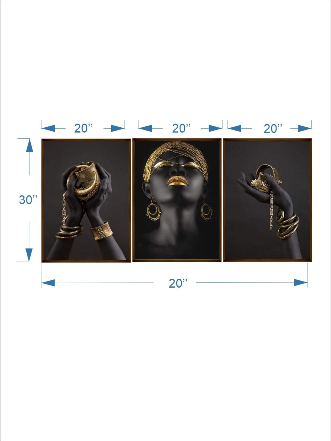 Mystique of the Golden Touch - Black Woman Canvas Art
