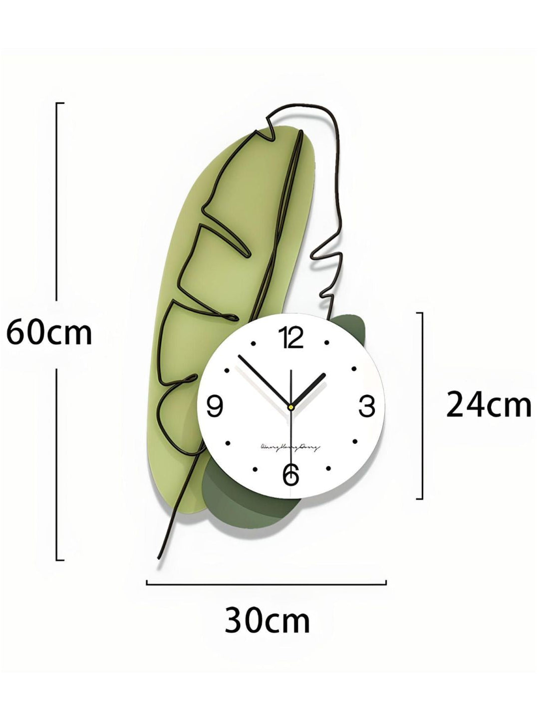 Abstract shaped wall clock