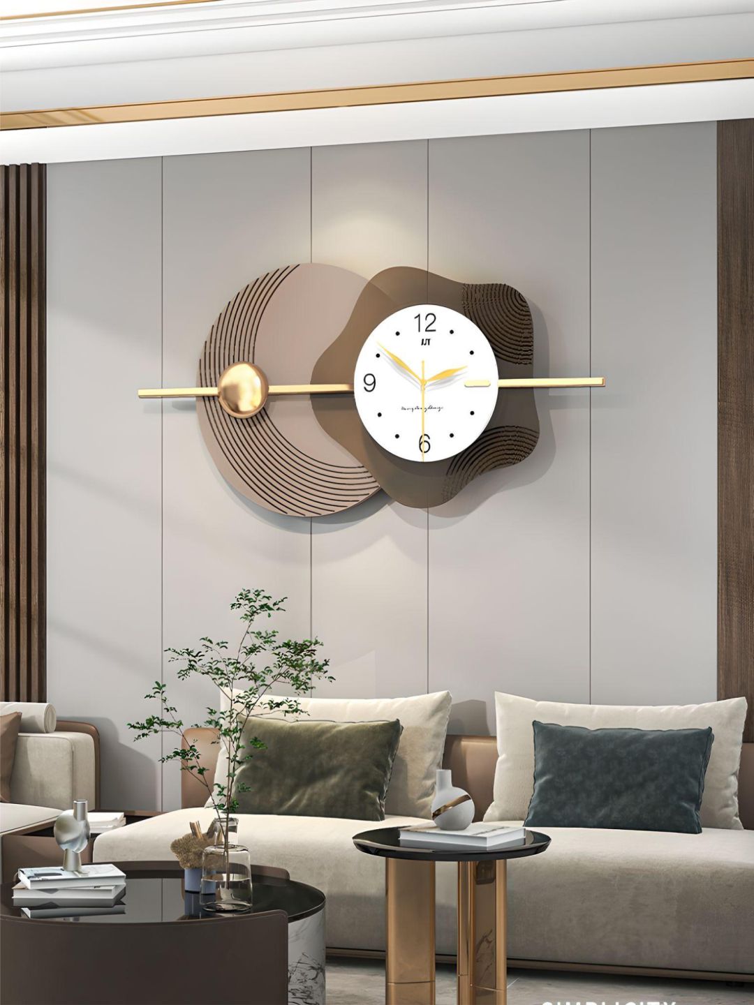 Abstract shaped wall clock