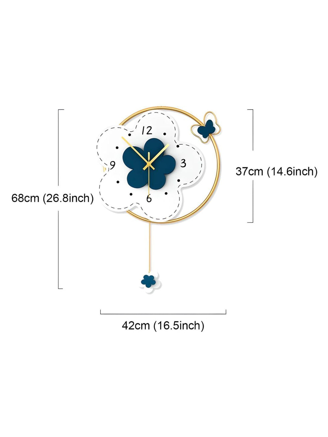Abstract shaped wall clock
