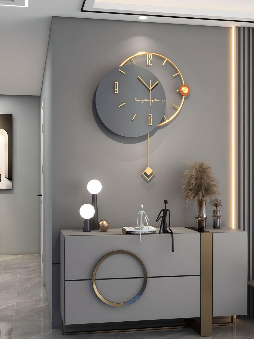 Abstract shaped wall clock