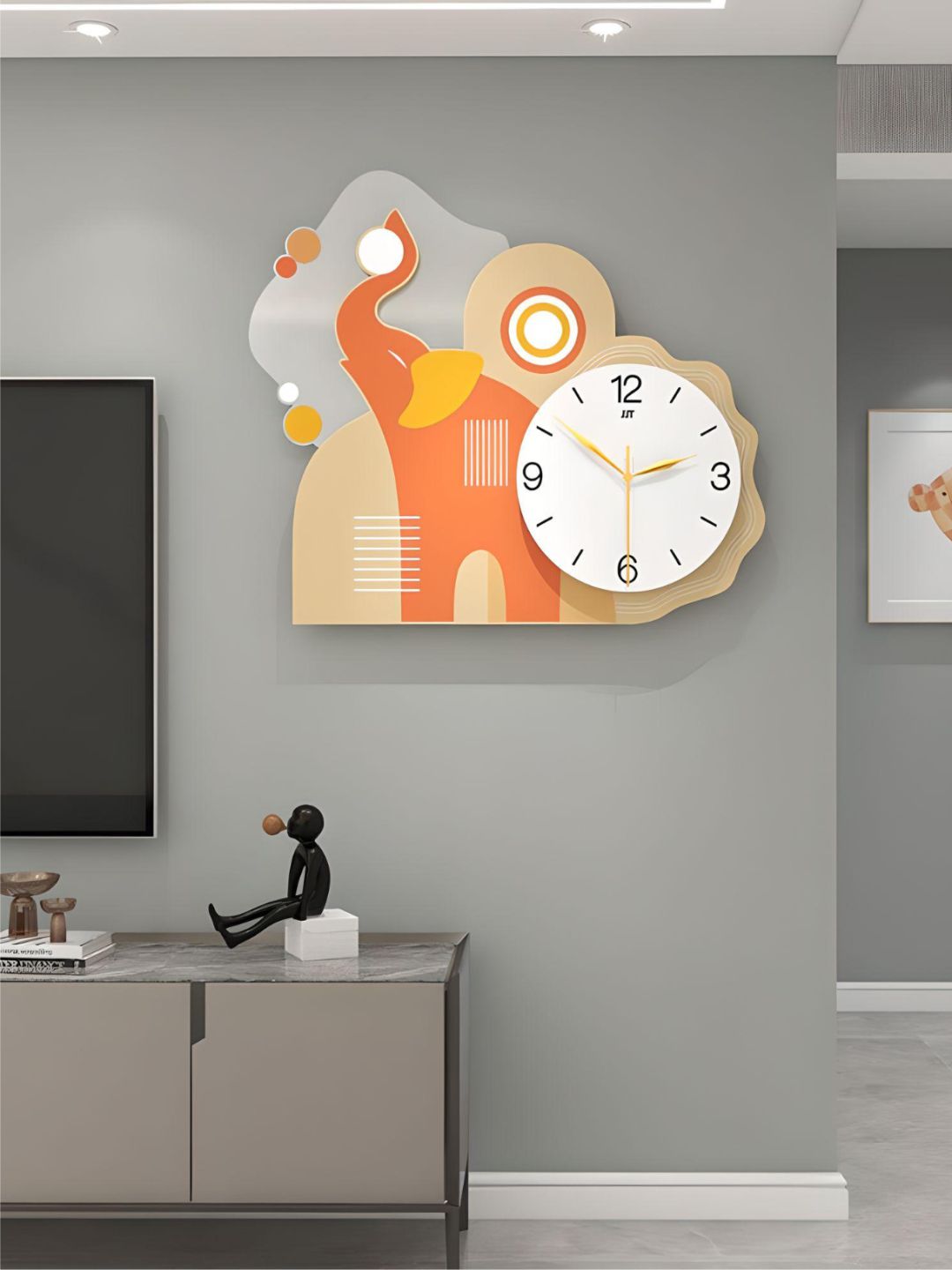 Abstract shaped wall clock