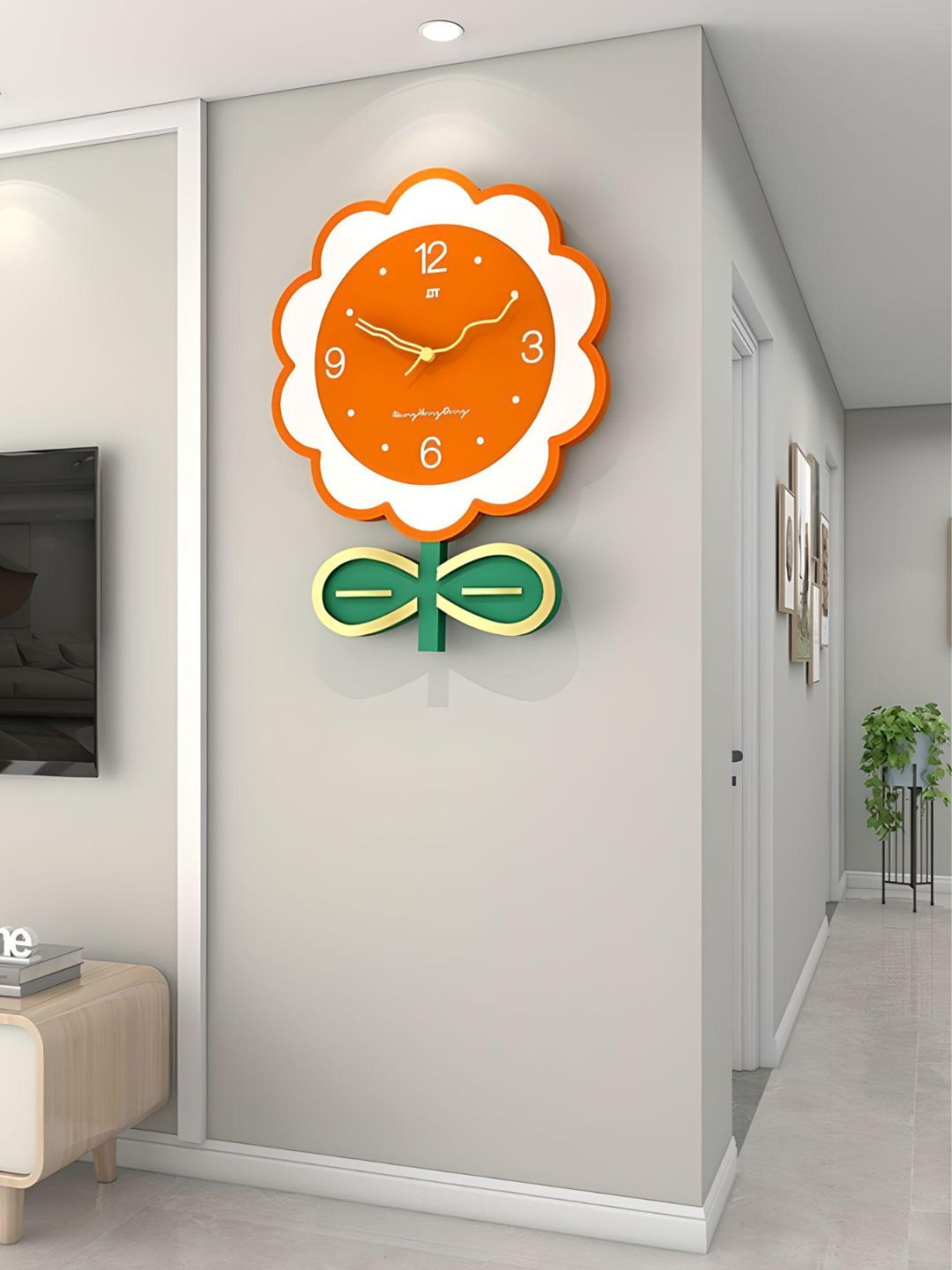 Abstract shaped wall clock