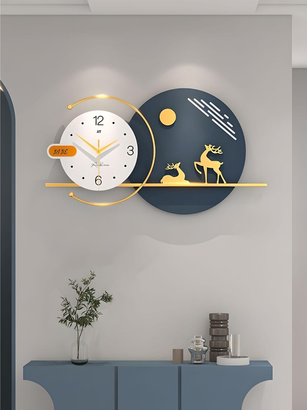 Abstract shaped wall clock