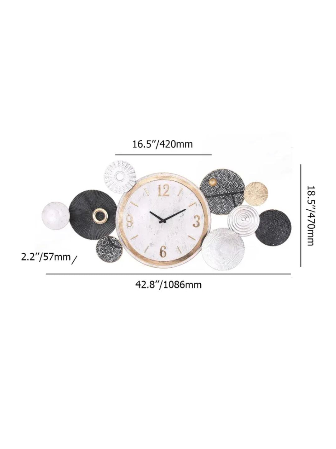 Abstract shaped wall clock