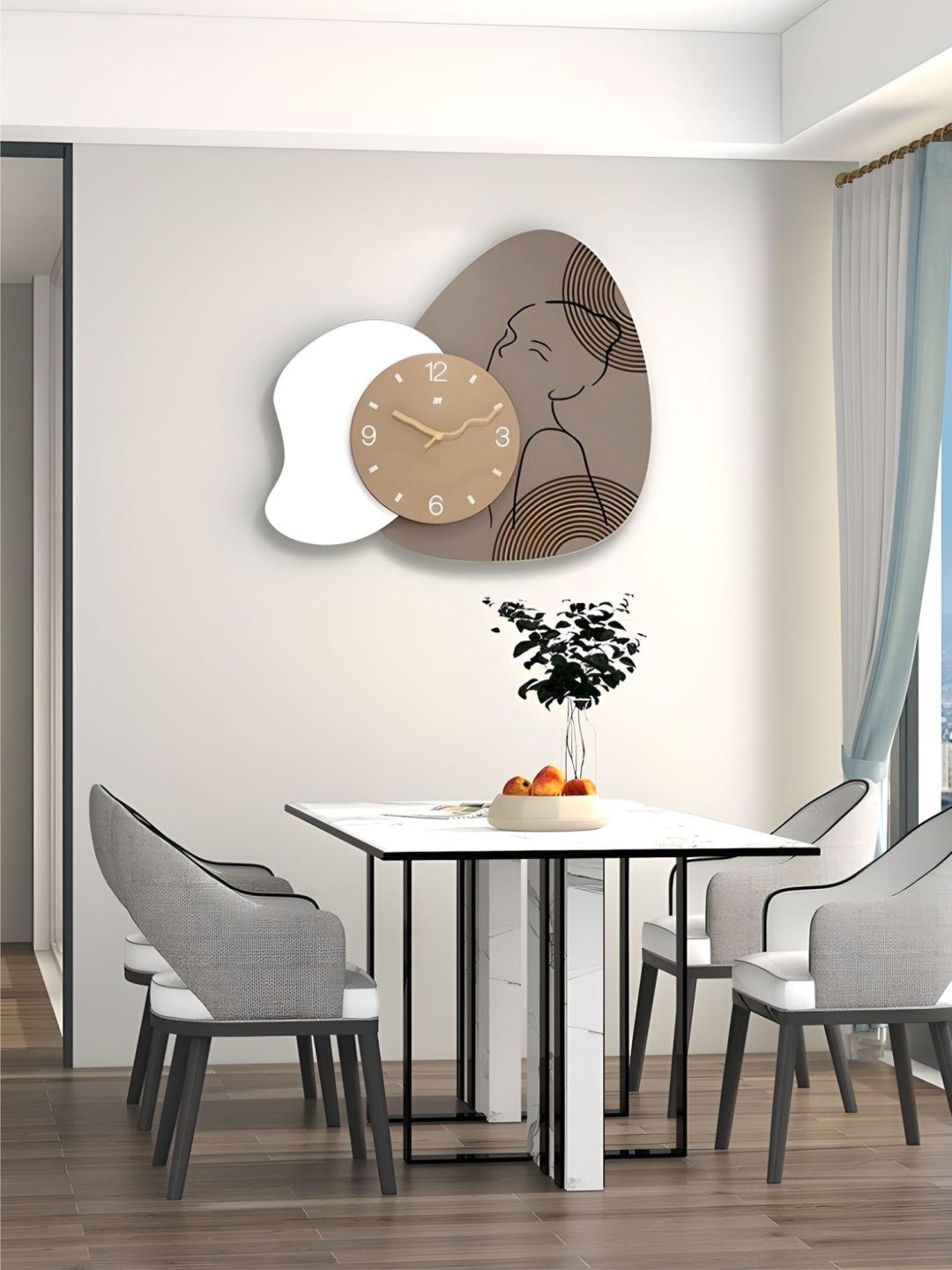Abstract shaped wall clock