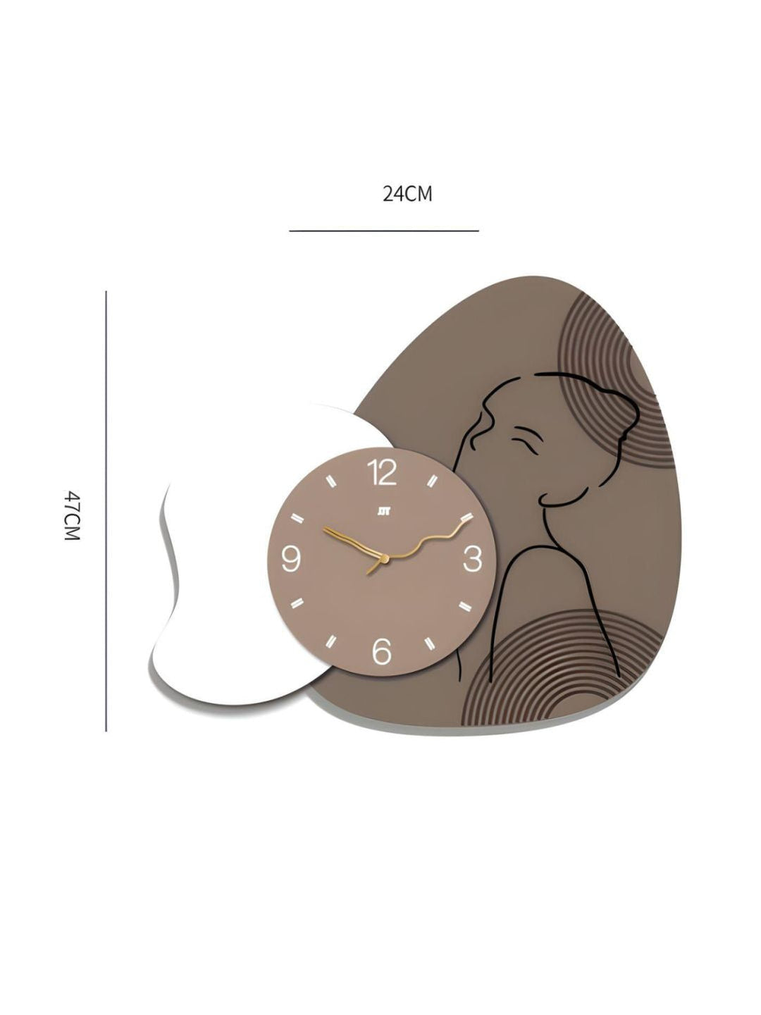 Abstract shaped wall clock