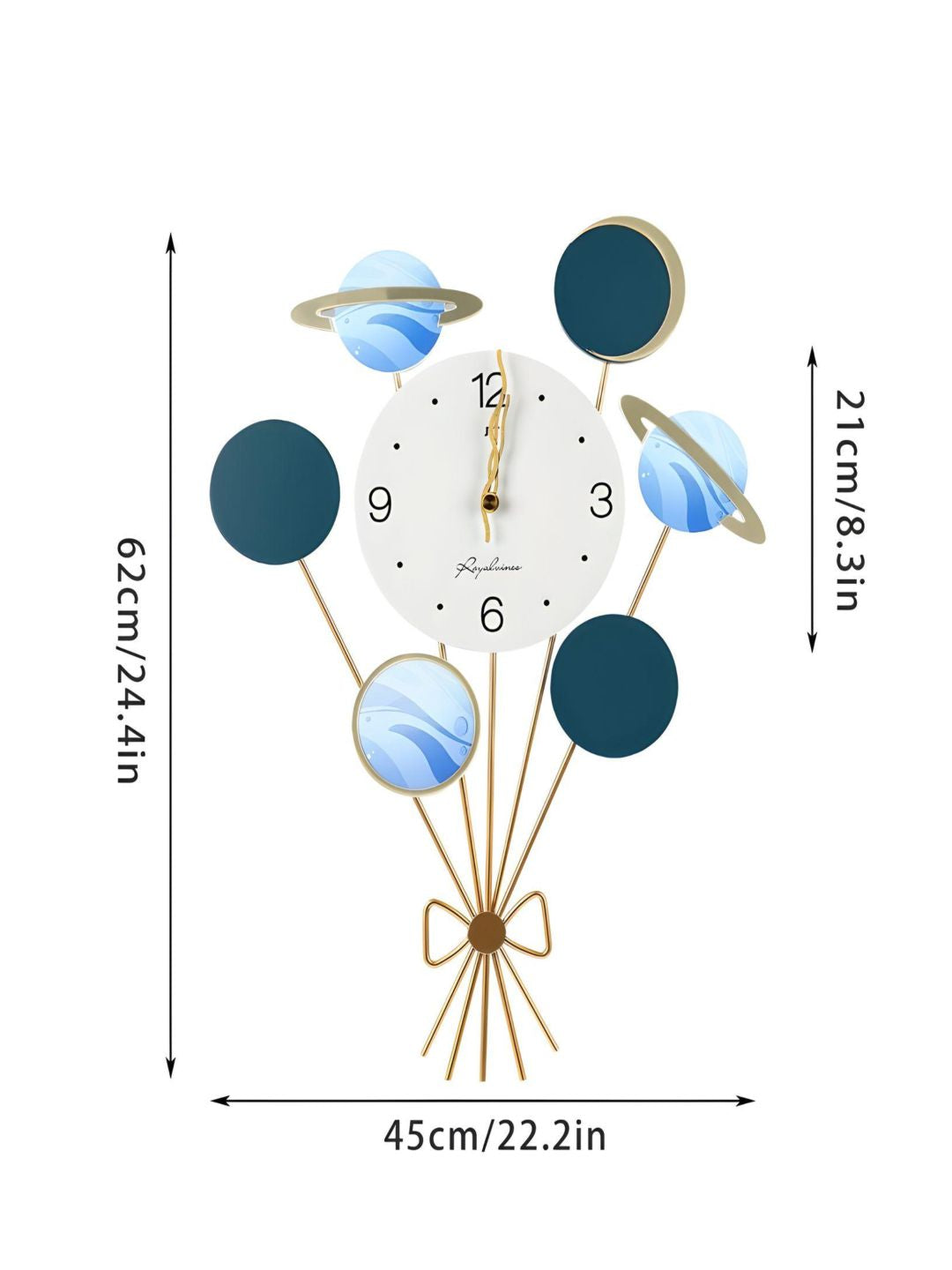 Abstract shaped wall clock