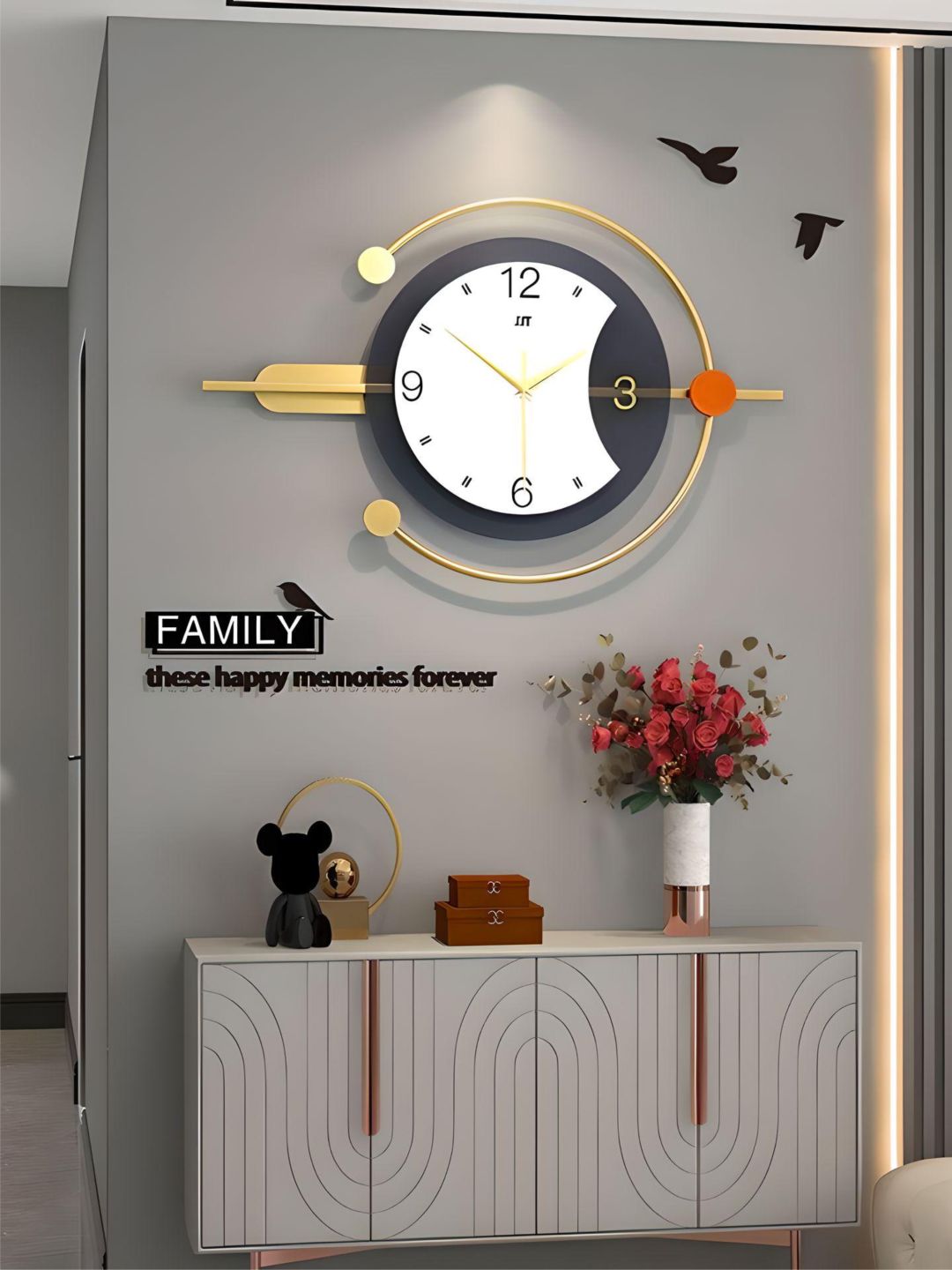 Abstract shaped wall clock