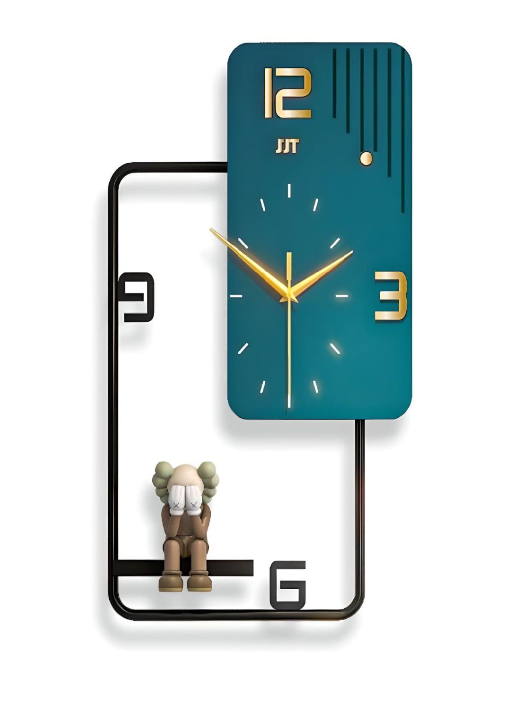 Abstract shaped wall clock