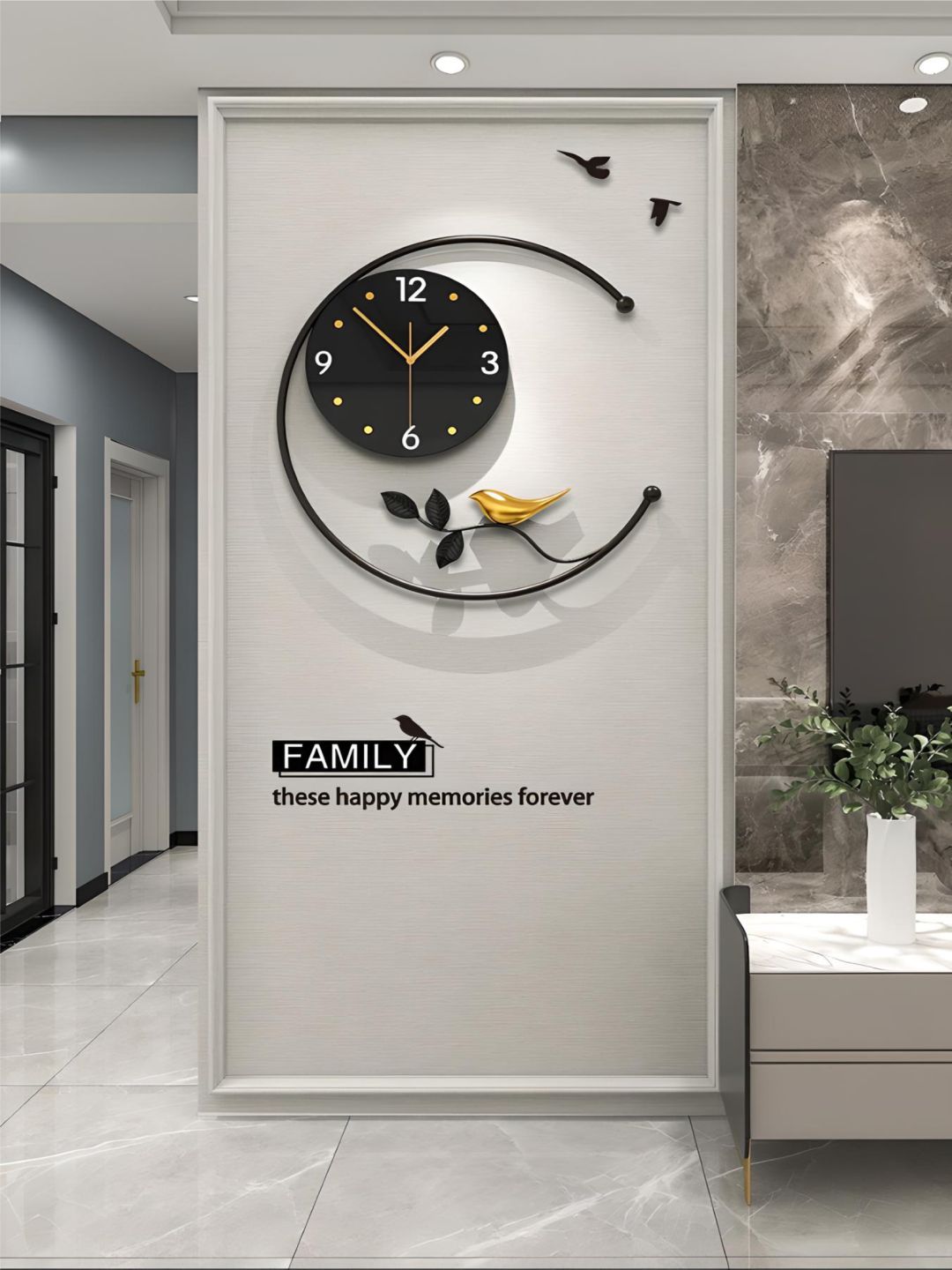 Abstract shaped wall clock