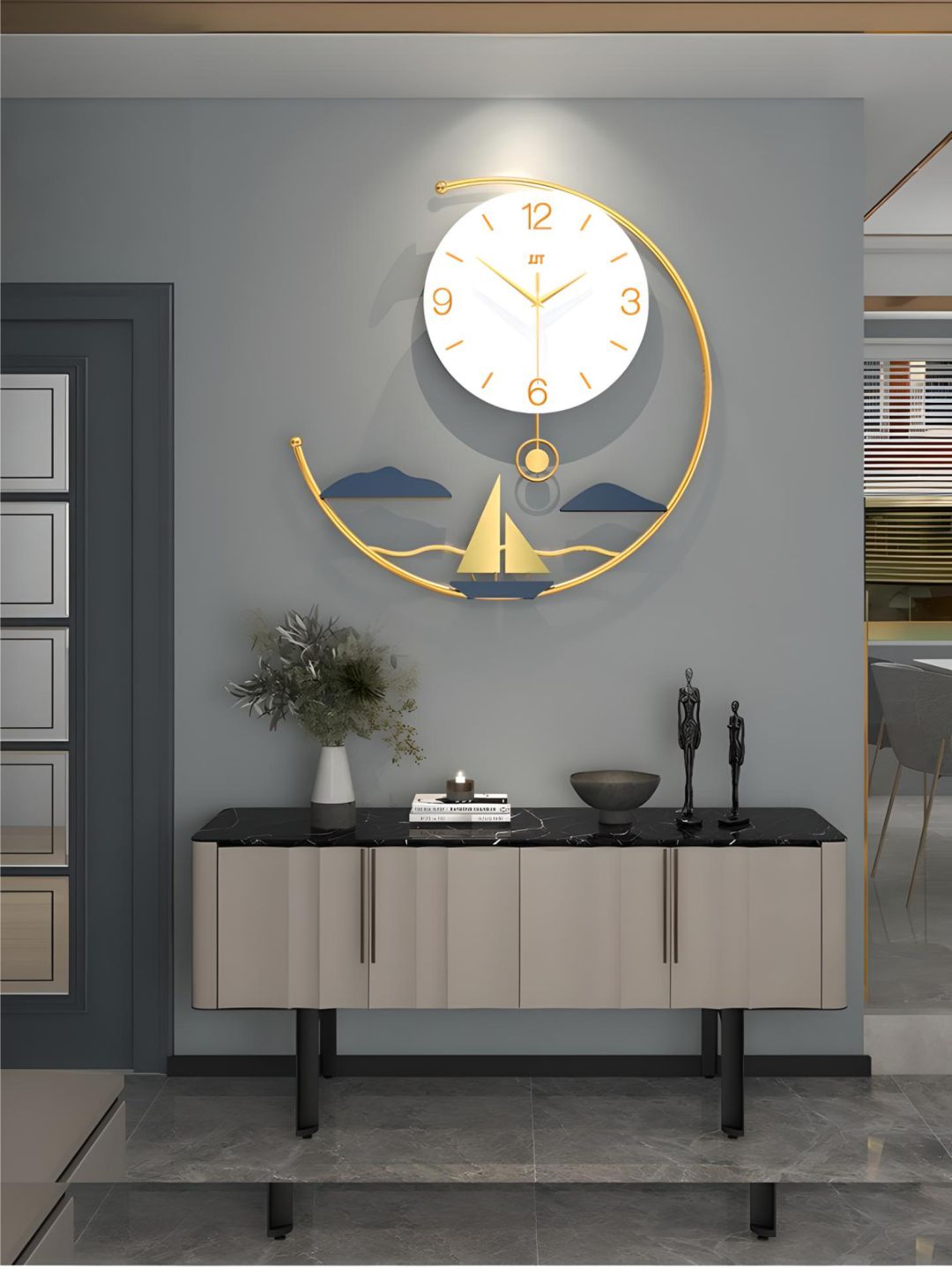 Abstract shaped wall clock