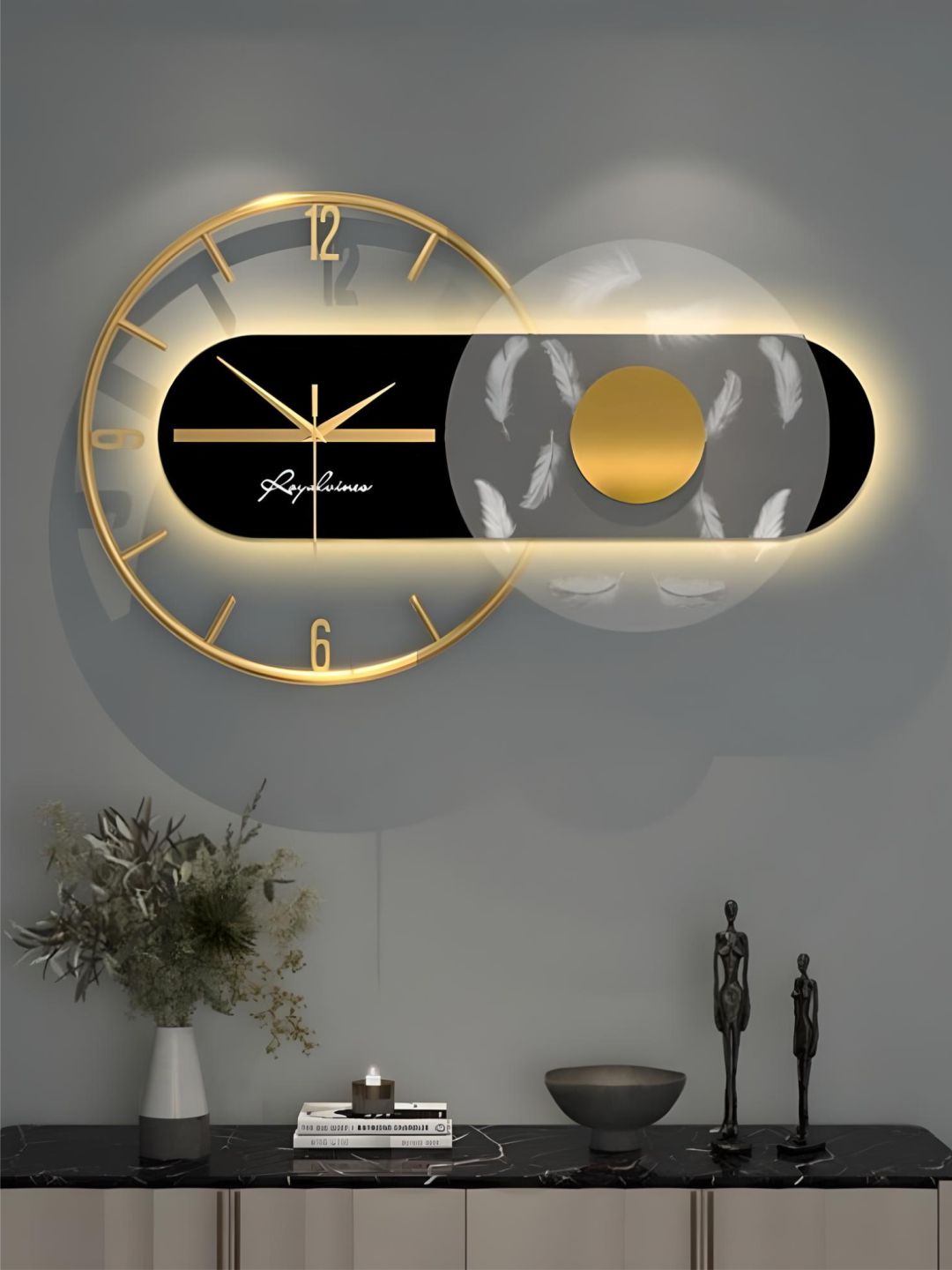 Abstract shaped wall clock