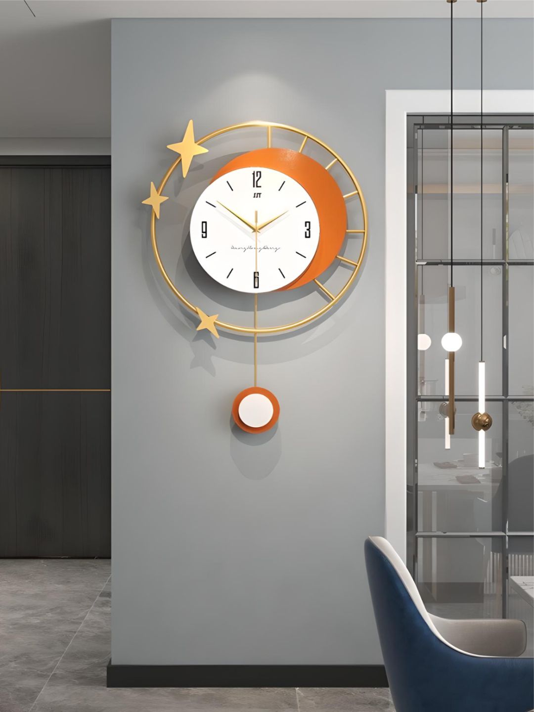 Abstract shaped wall clock
