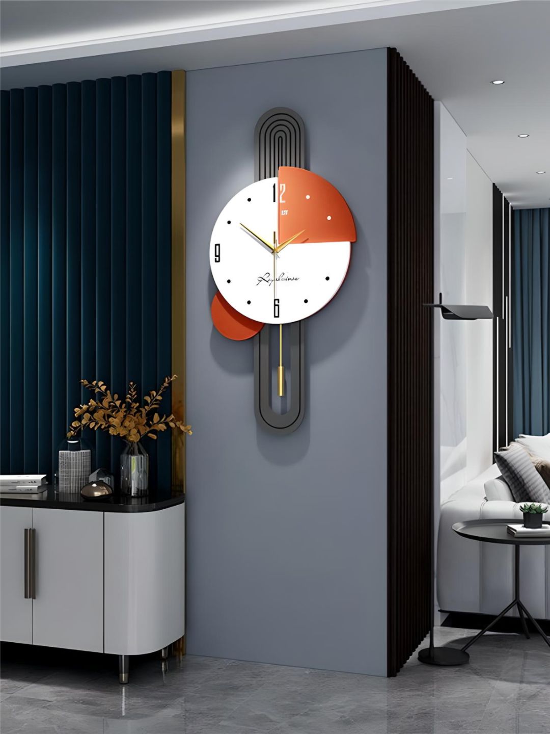 Abstract shaped wall clock