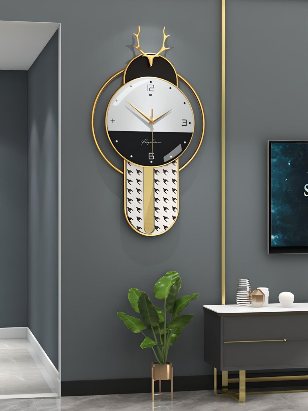 Abstract shaped wall clock