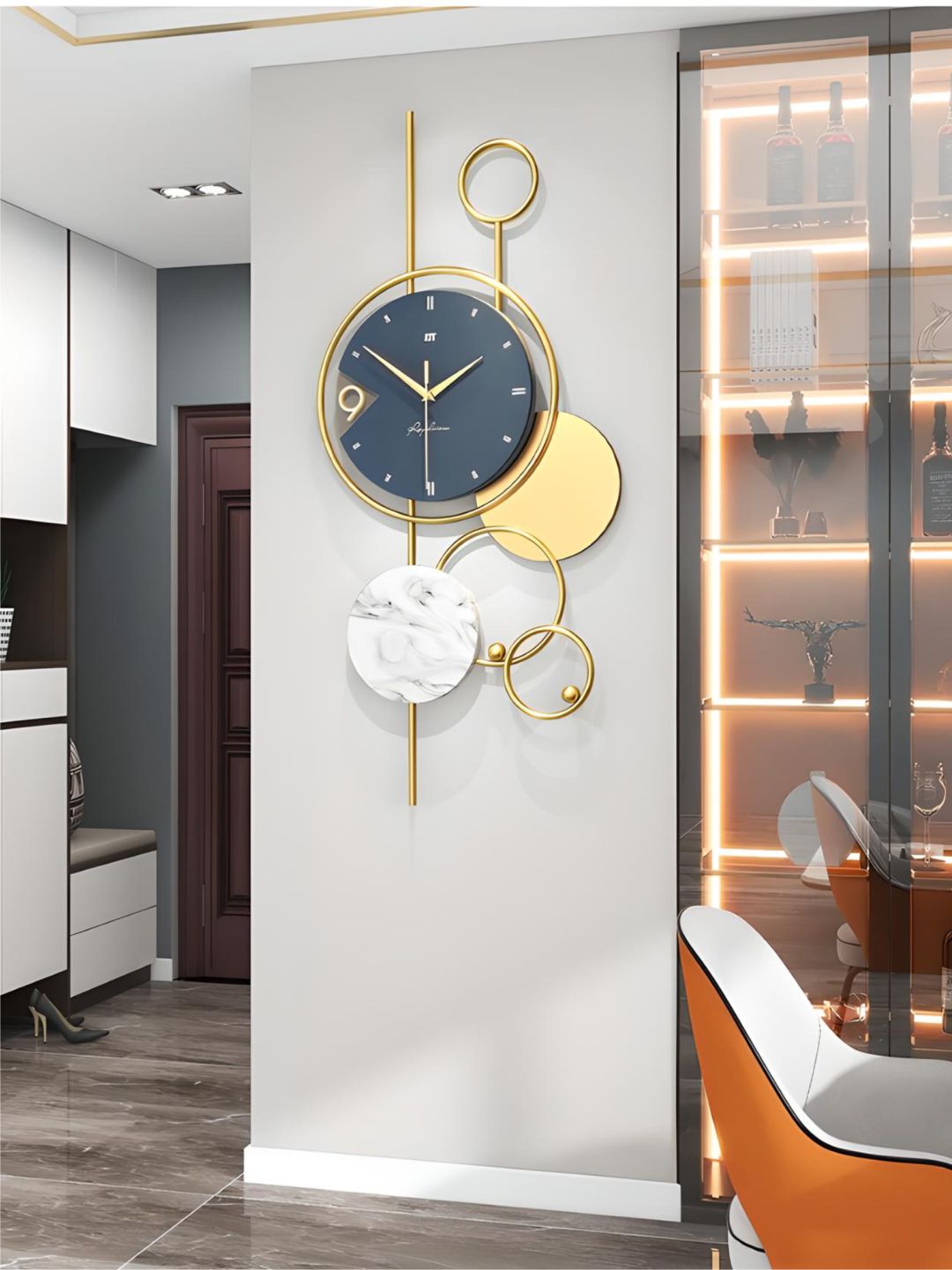 Abstract shaped wall clock