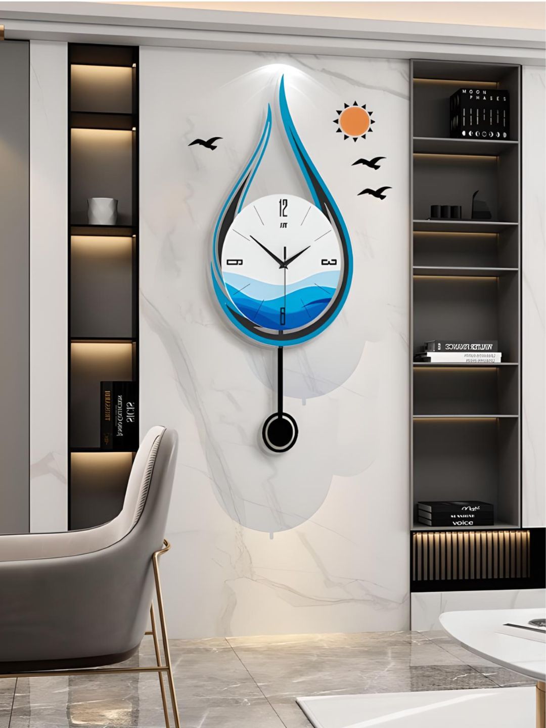 Abstract shaped wall clock
