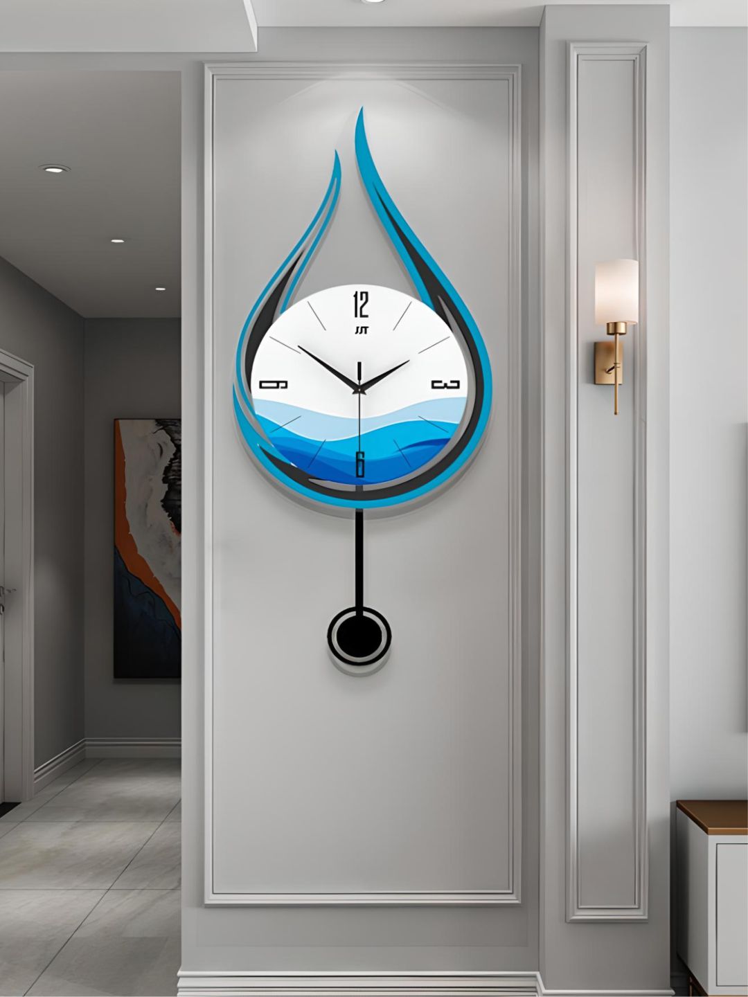Abstract shaped wall clock