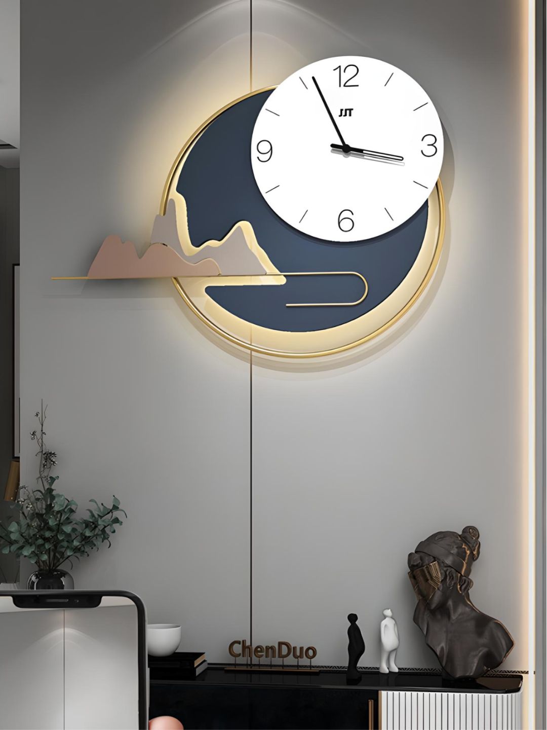 Abstract shaped wall clock