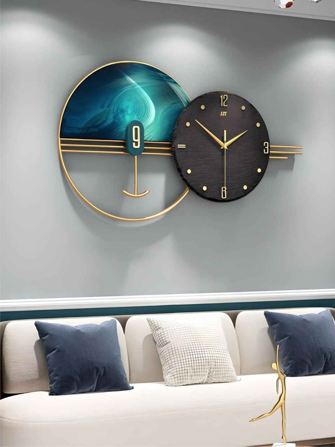 Abstract shaped wall clock