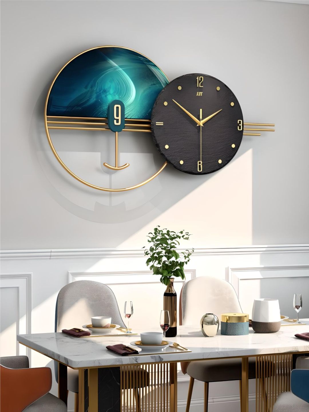 Abstract shaped wall clock