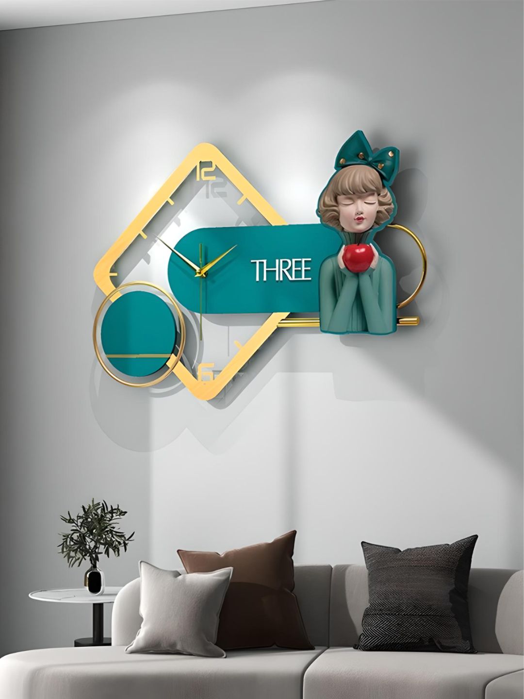 Abstract shaped wall clock