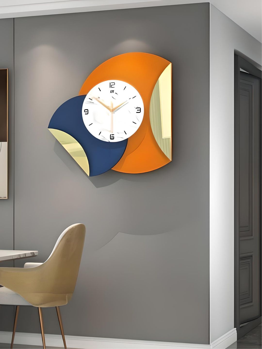 Abstract shaped wall clock