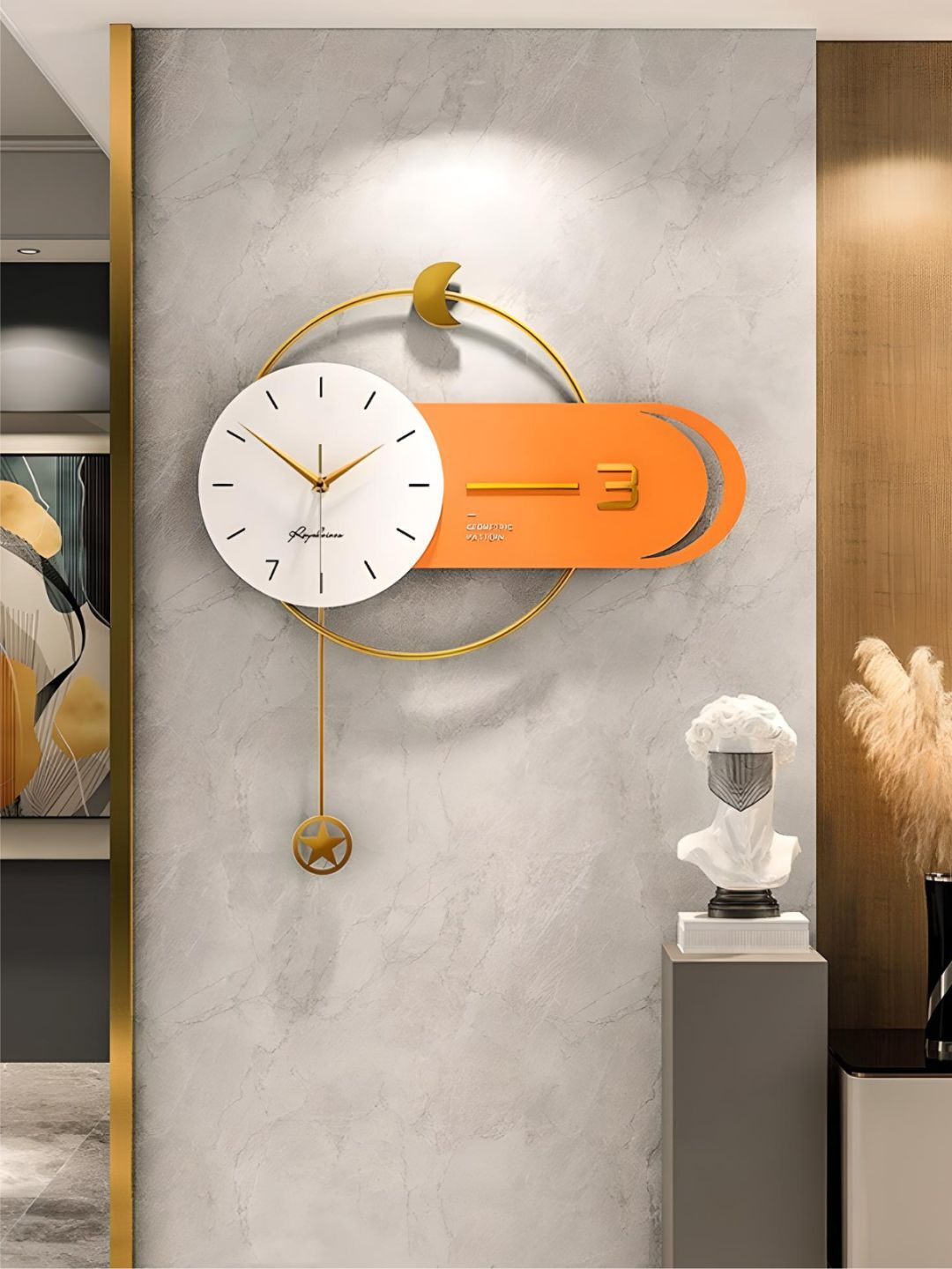 Abstract shaped wall clock