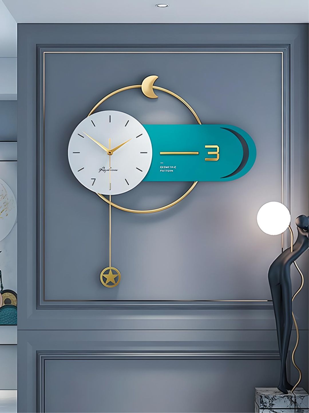 Abstract shaped wall clock