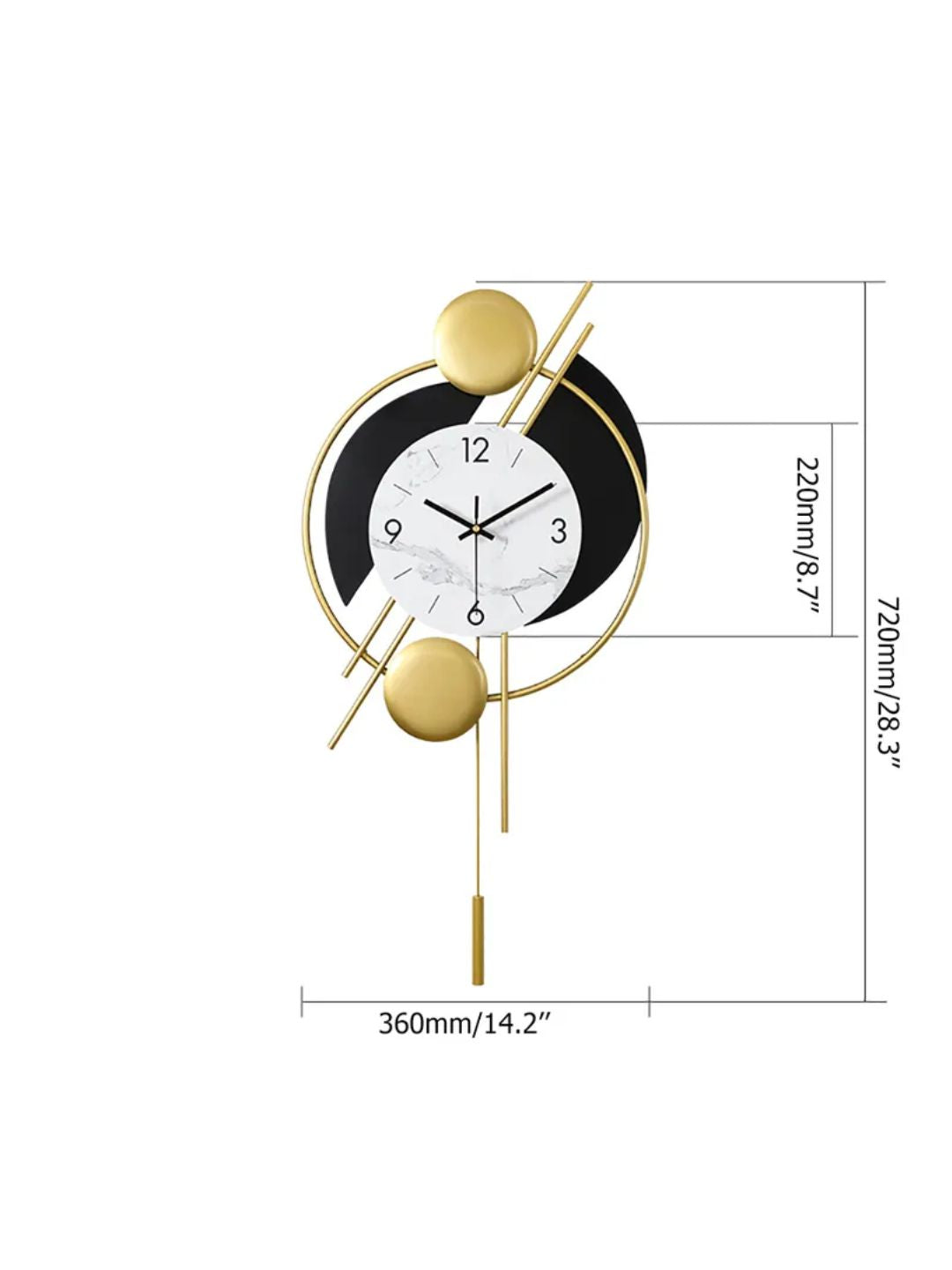 Abstract shaped wall clock