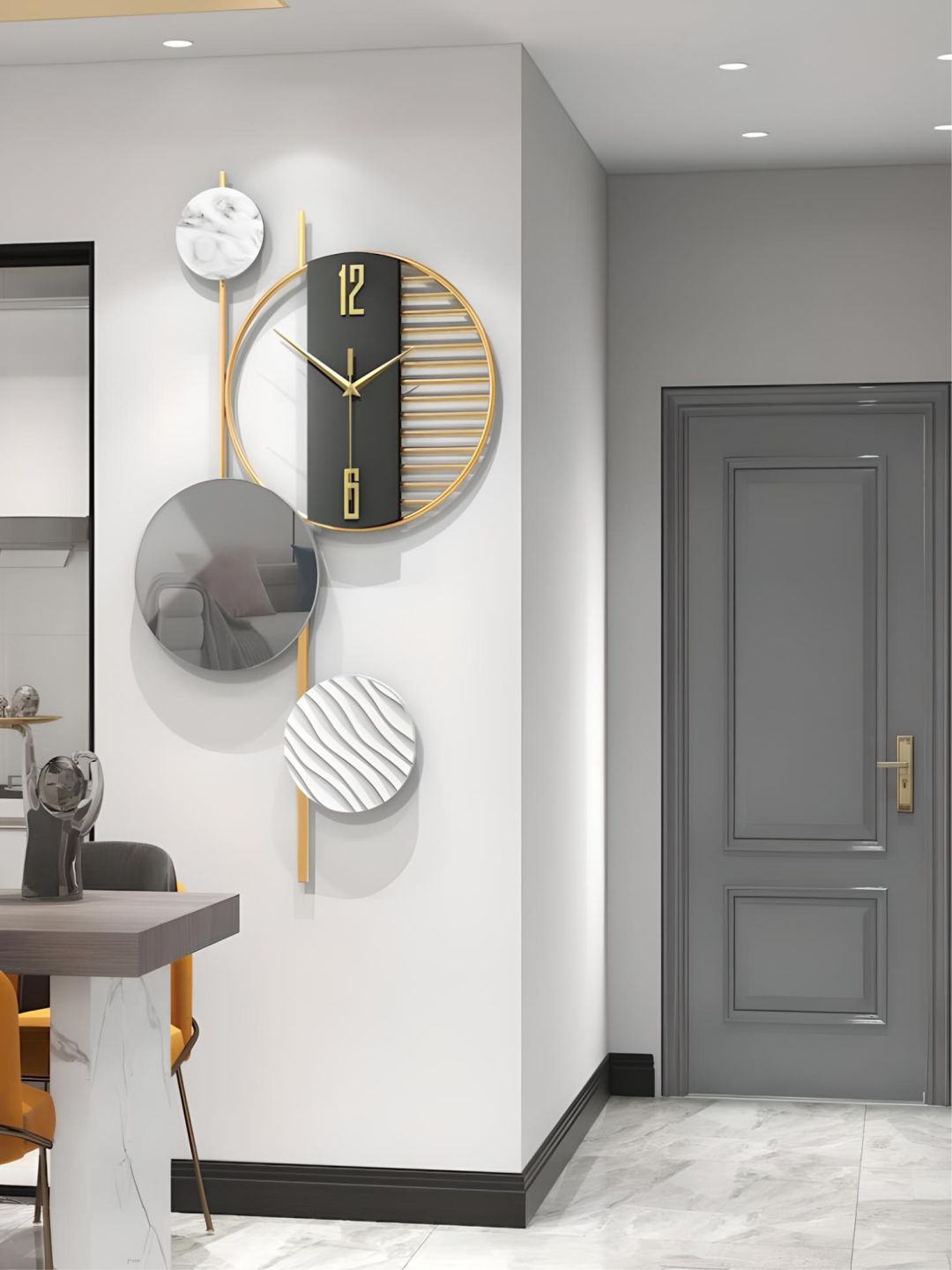 Abstract shaped wall clock