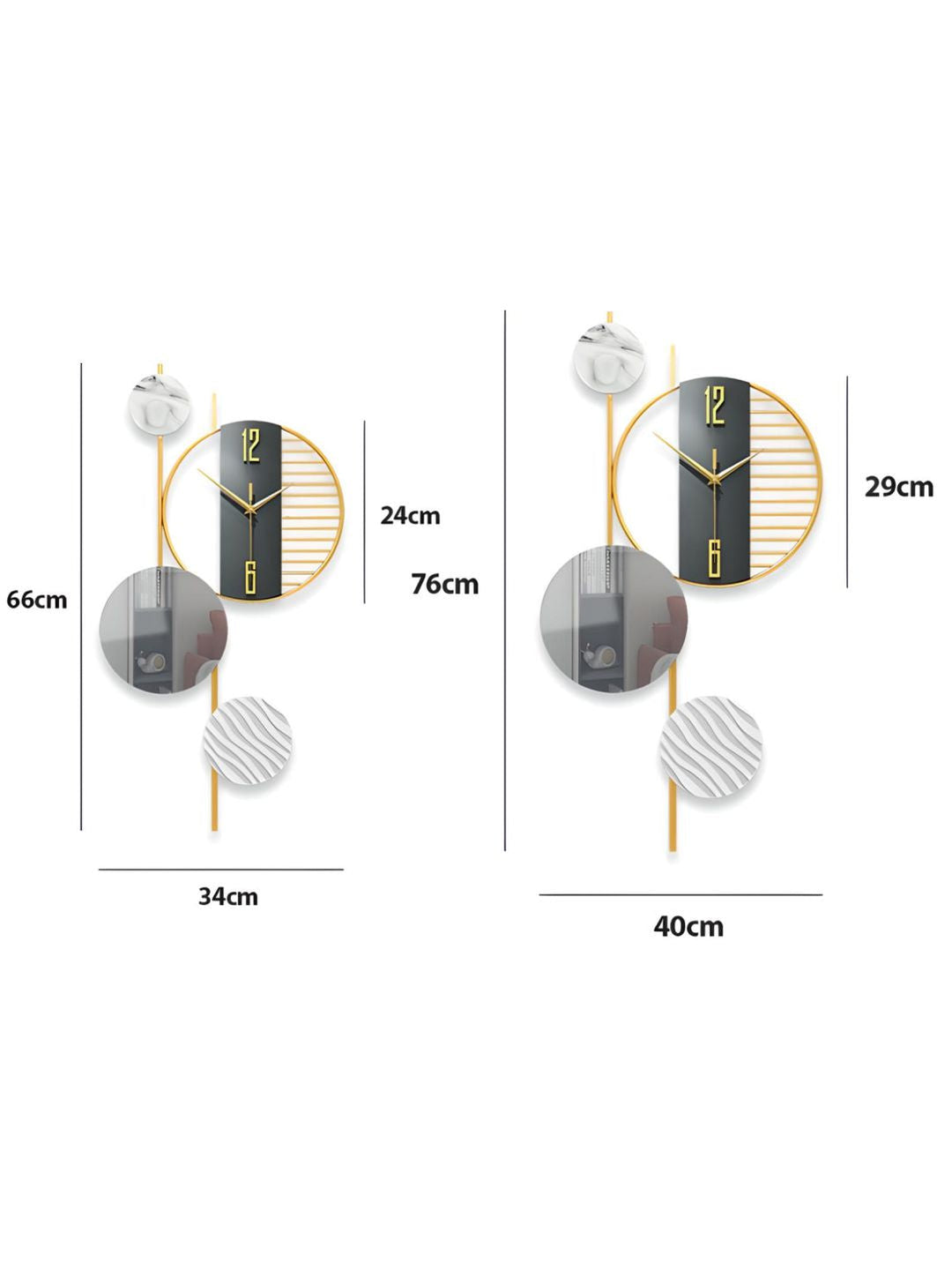 Abstract shaped wall clock