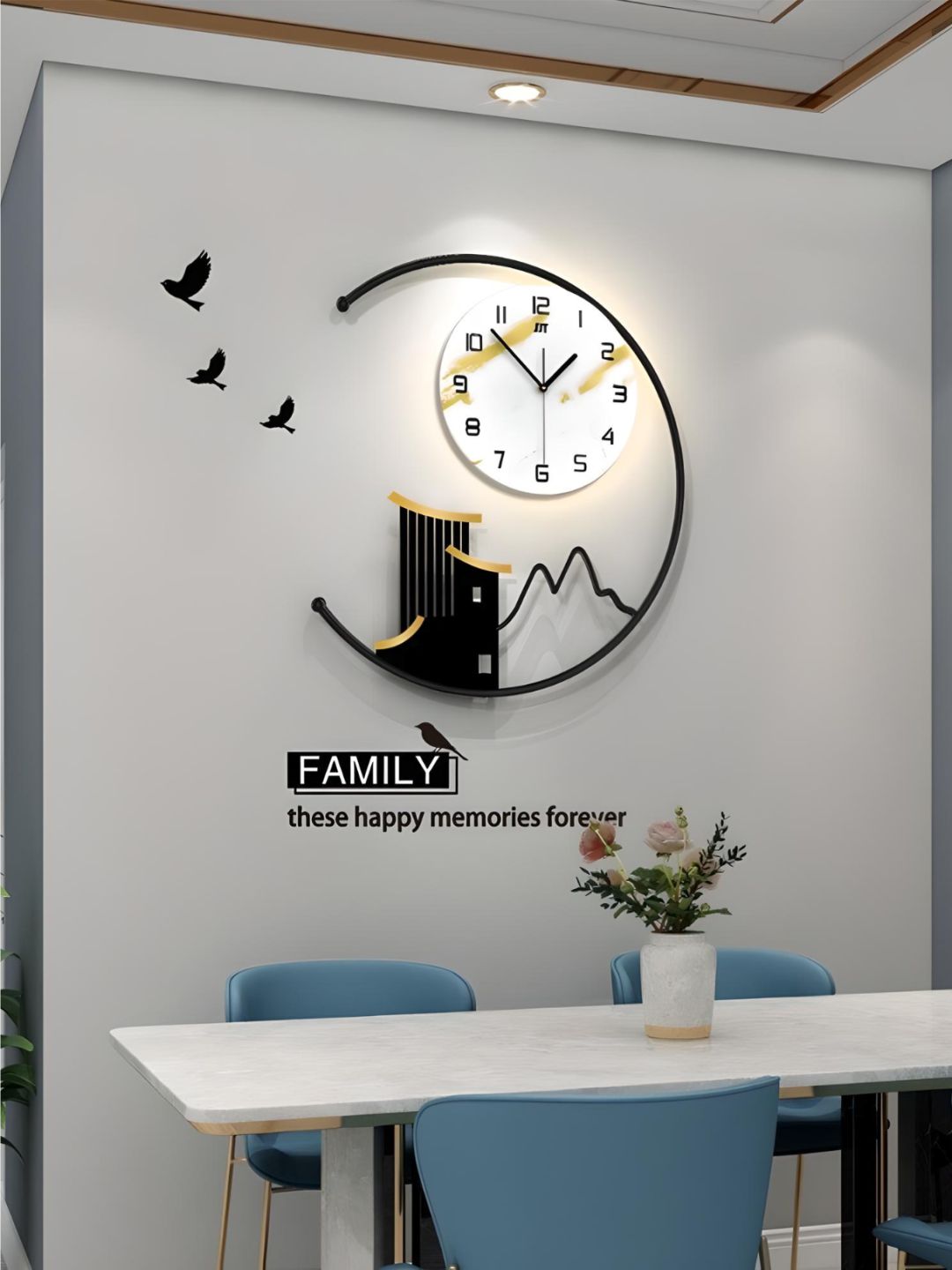 Abstract shaped wall clock