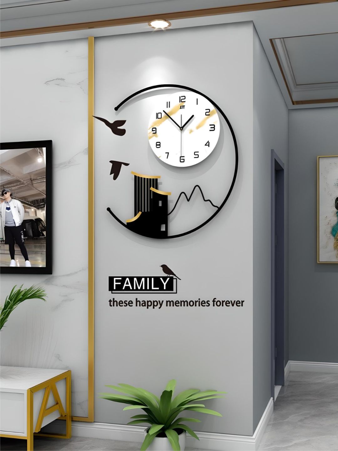 Abstract shaped wall clock