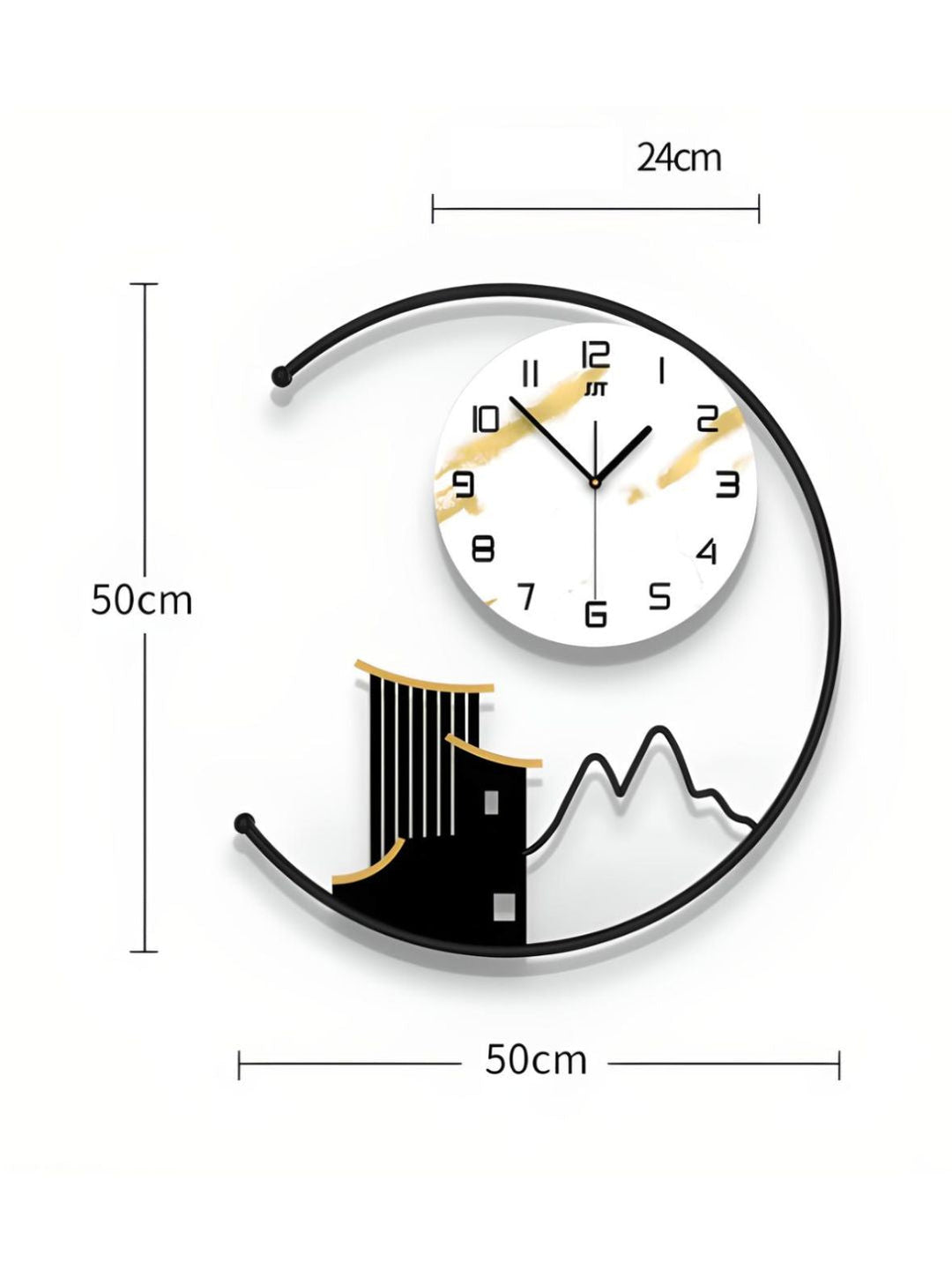 Abstract shaped wall clock