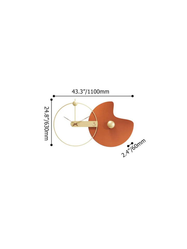 Abstract shaped wall clock