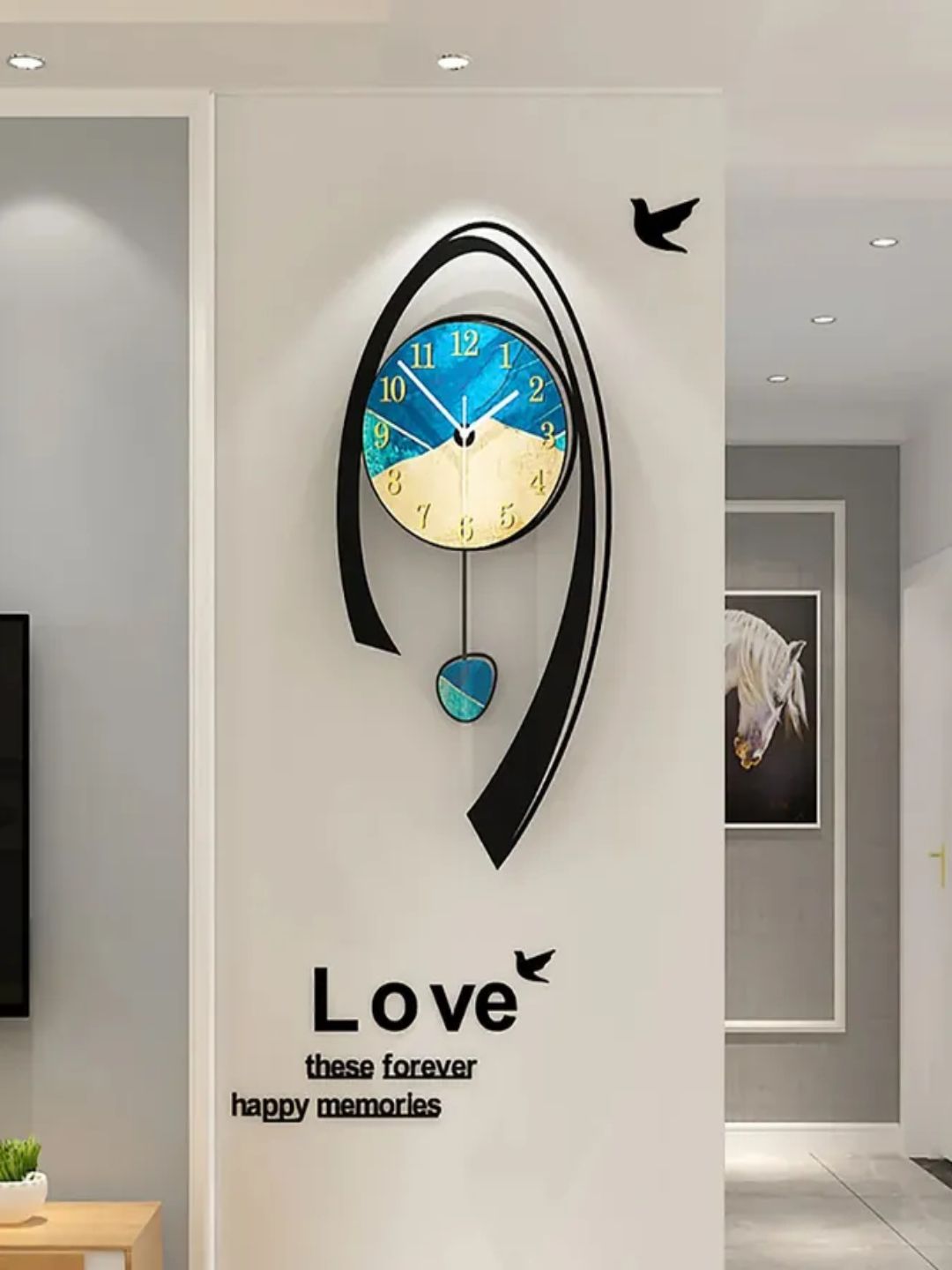 Abstract shaped wall clock