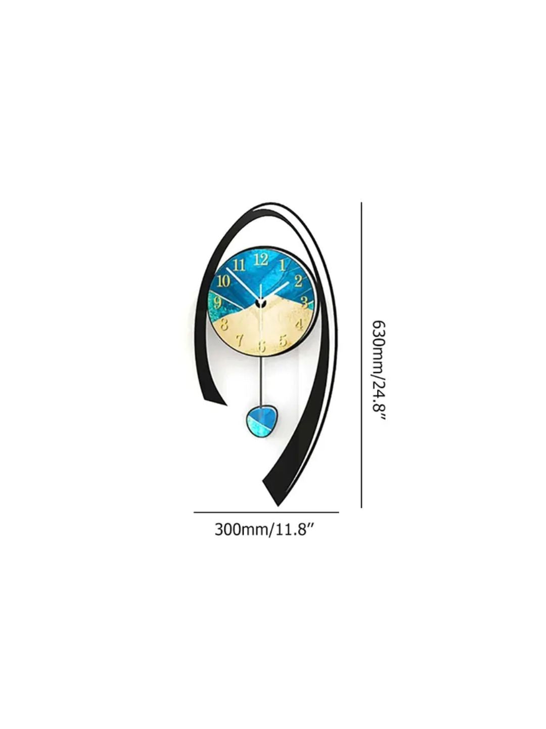 Abstract shaped wall clock